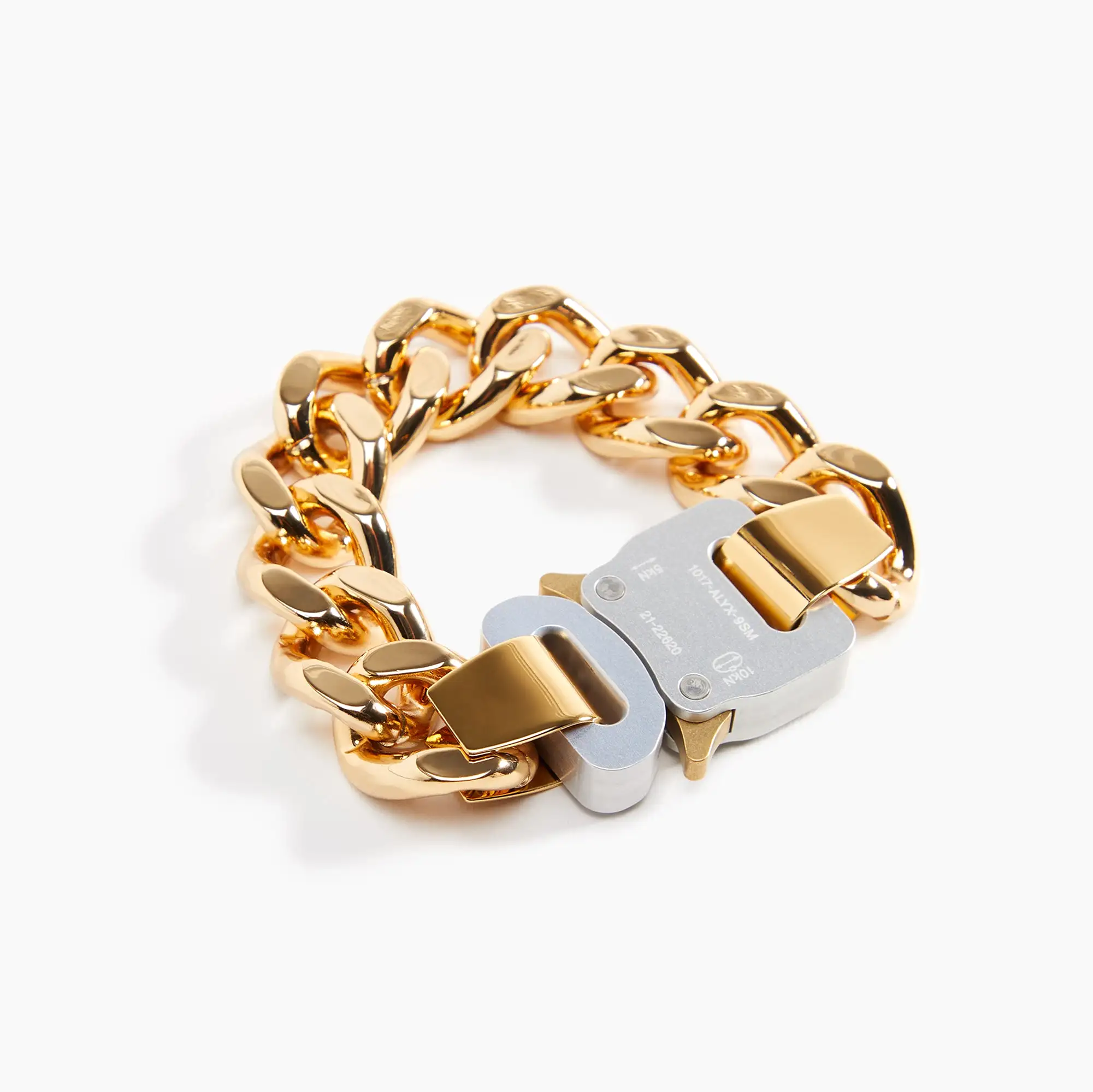 1017 Alyx 9SM Bracelet with Buckle - Shiny Gold