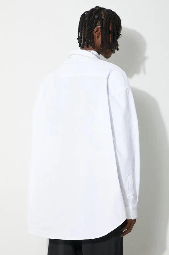 1017 ALYX 9SM cotton shirt Oversized Logo Poplin Shirt men's white color AAMSH0234FA01