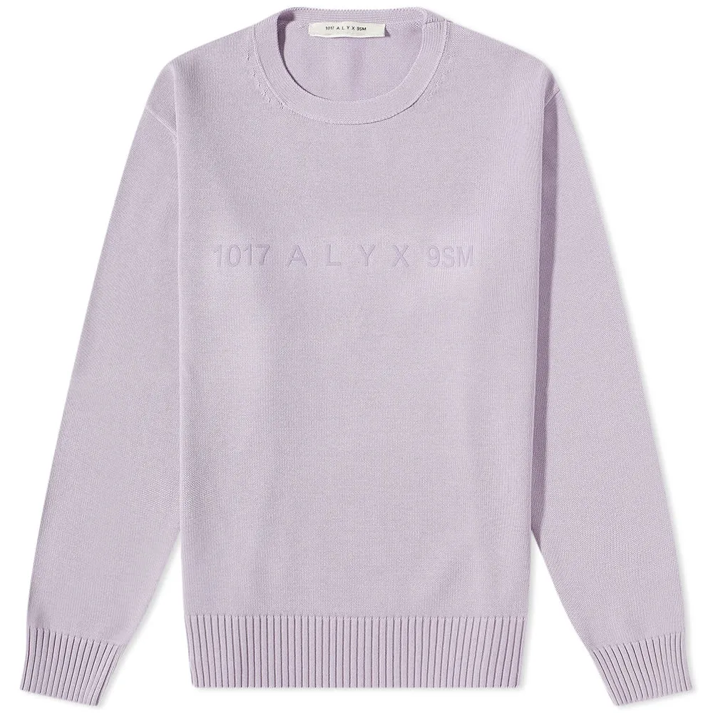 1017 ALYX 9SM Logo Crew KnitLilac