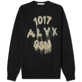 1017 ALYX 9SM Treated Logo Crew SweatBlack