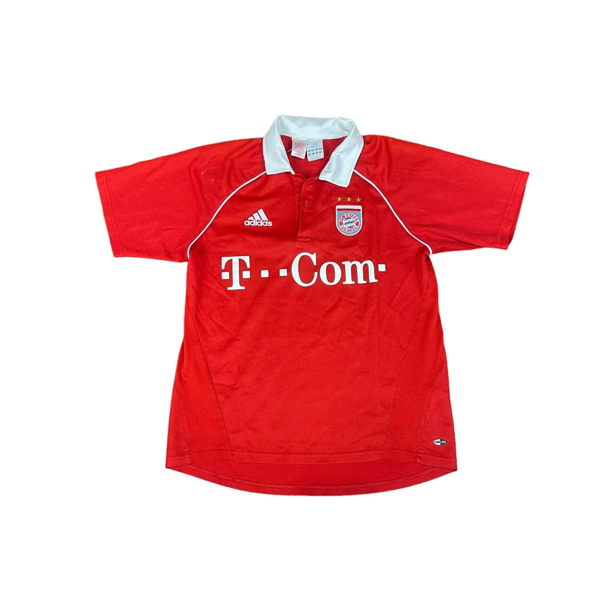 2005-06 Red Adidas Bayern Munich Tee - Small