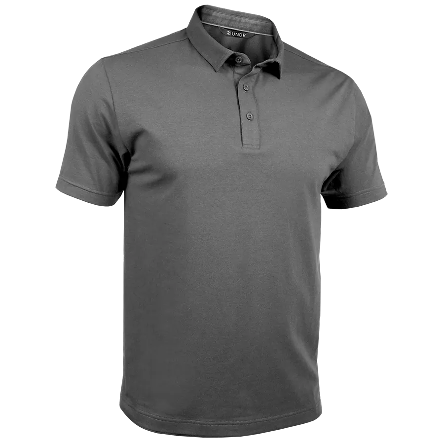 2UNDR Classic Polo In Dark Grey