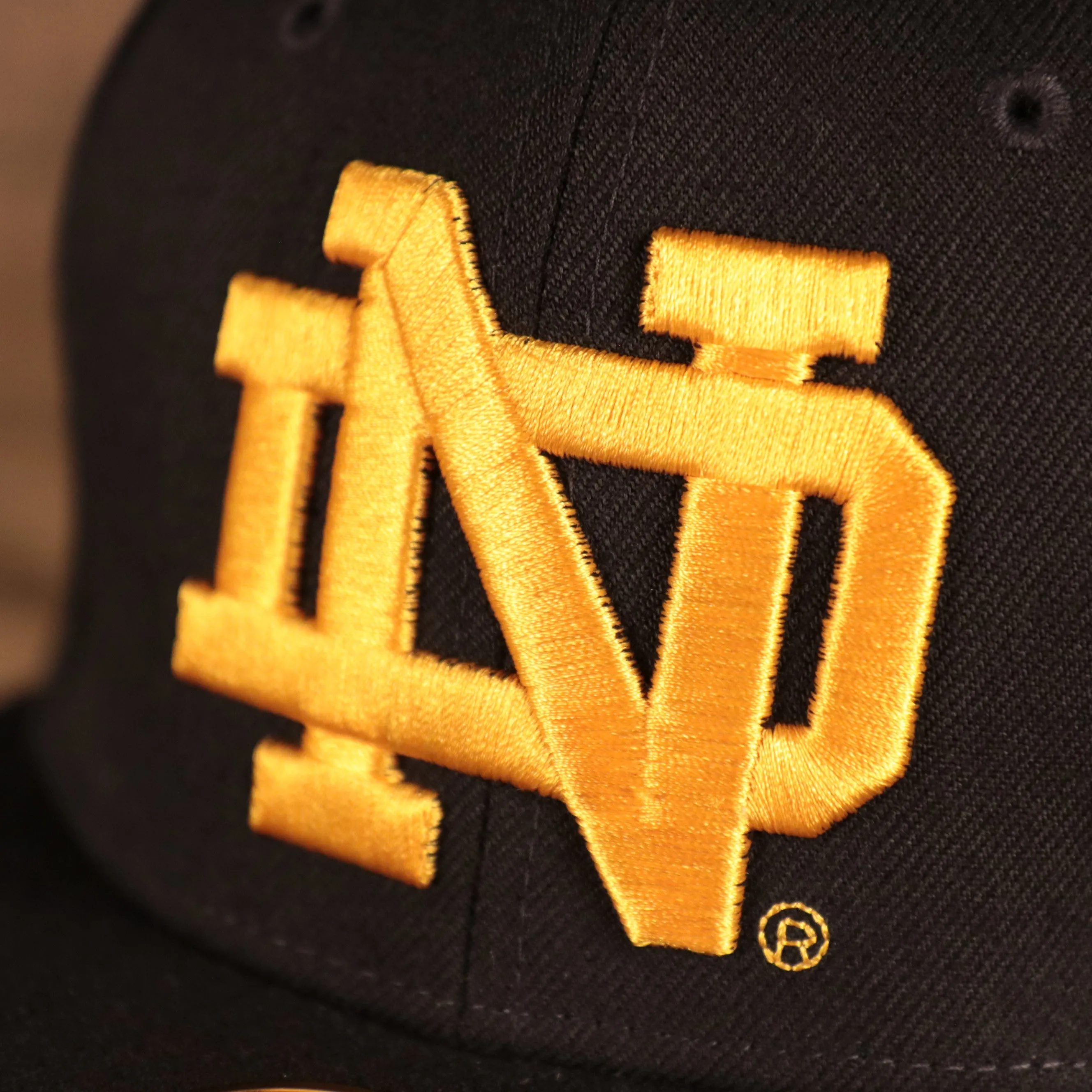 47 BRAND | NOTRE DAME FIGHTIN IRISH | THE SHAFT | GOLD UNDERBRIM W/ NOTRE DAME SCRIPT | ADJUSTABLE STRAPBACK | NAVY | OSFM