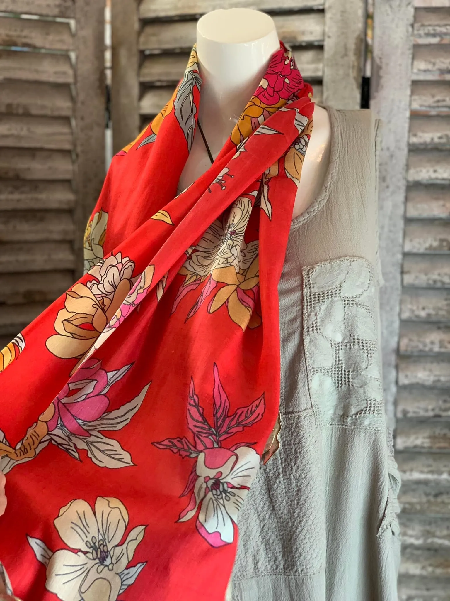 7.19 Cosmo Silk Scarves-Coconut