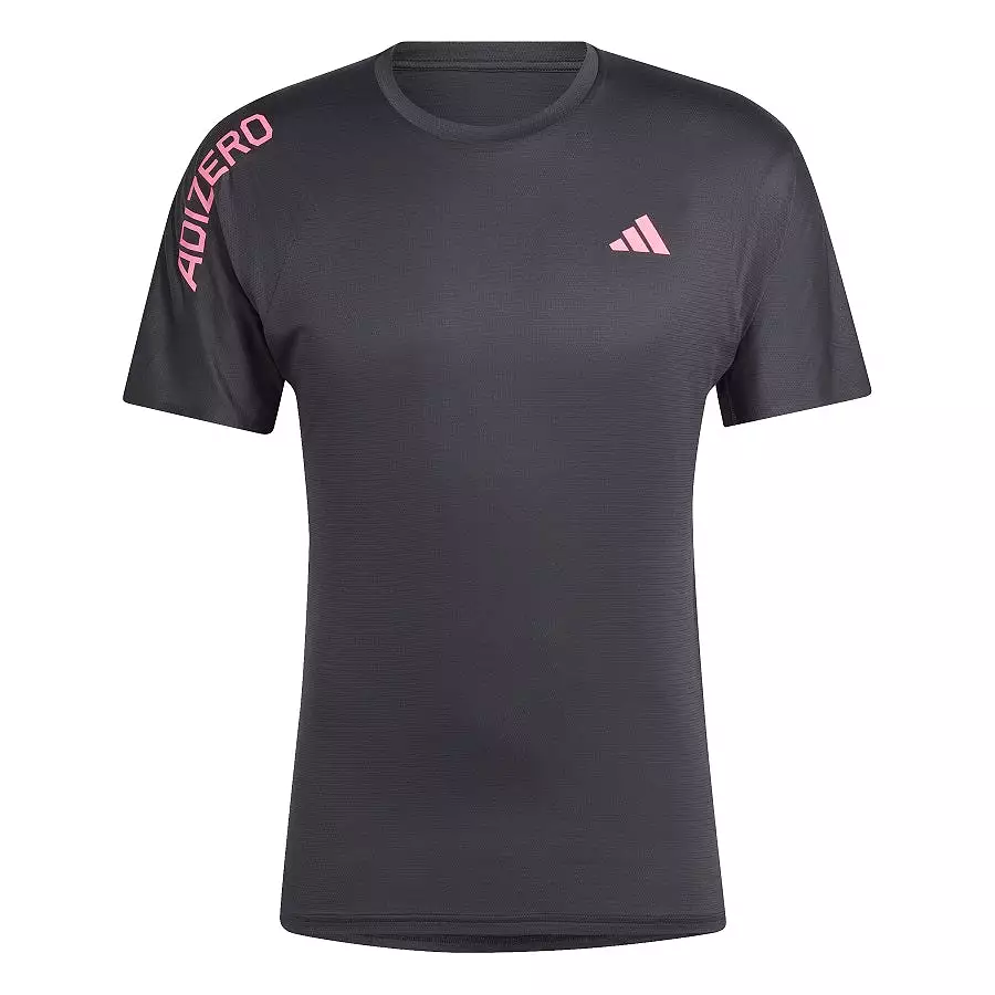 Adidas camiseta manga corta Adizero Tee Negro Fucsia