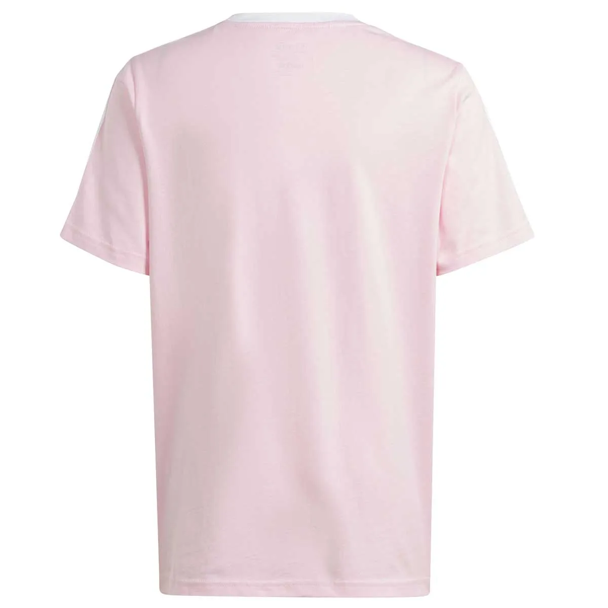 adidas Essentials 3 Stripes Boyfriend Tee - Girls - Pink/White