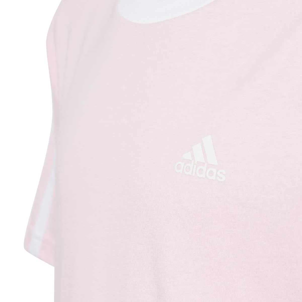 adidas Essentials 3 Stripes Boyfriend Tee - Girls - Pink/White