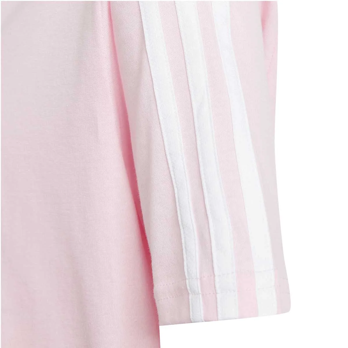 adidas Essentials 3 Stripes Boyfriend Tee - Girls - Pink/White