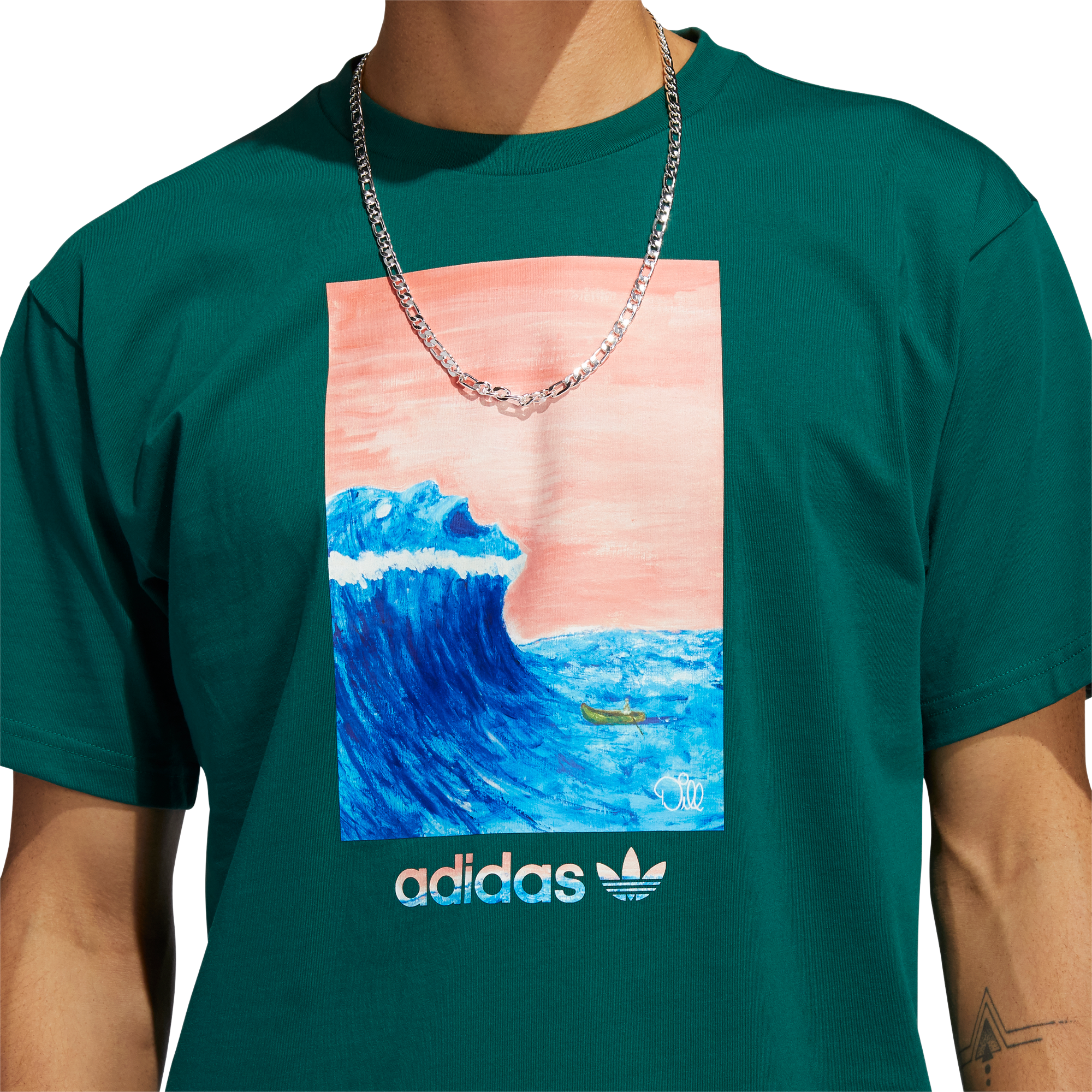 Adidas Jason Dill Graphic S/S Tee Collegiate Green/Multi