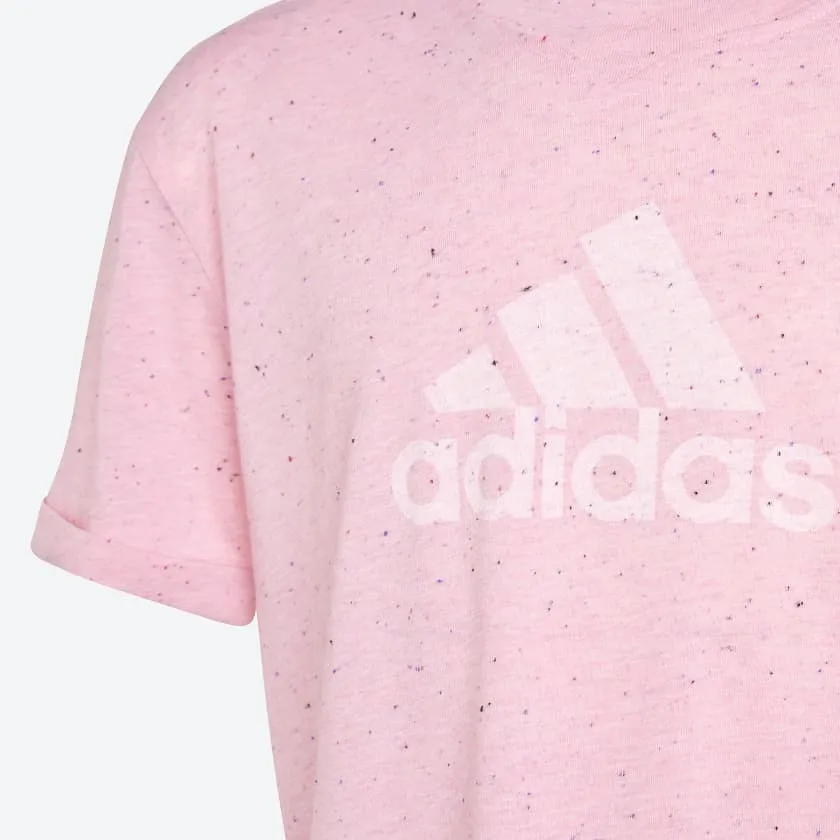 ADIDAS JUNIOR FUTURE ICONS WINNERS PINK TEE