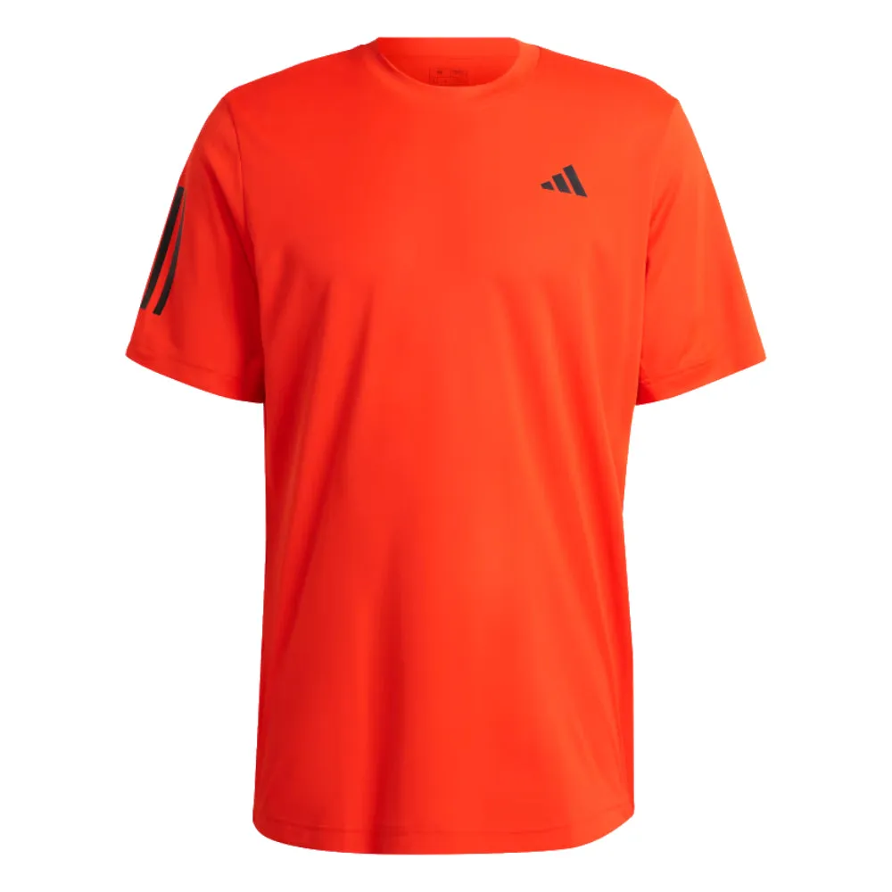 Adidas Men's Club 3-Stripes Tennis Tee (Bold Orange)