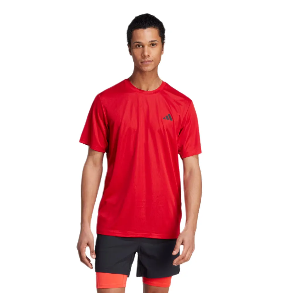 Adidas Men's Training Essentials Base Tee (Better Scarlet/Black)