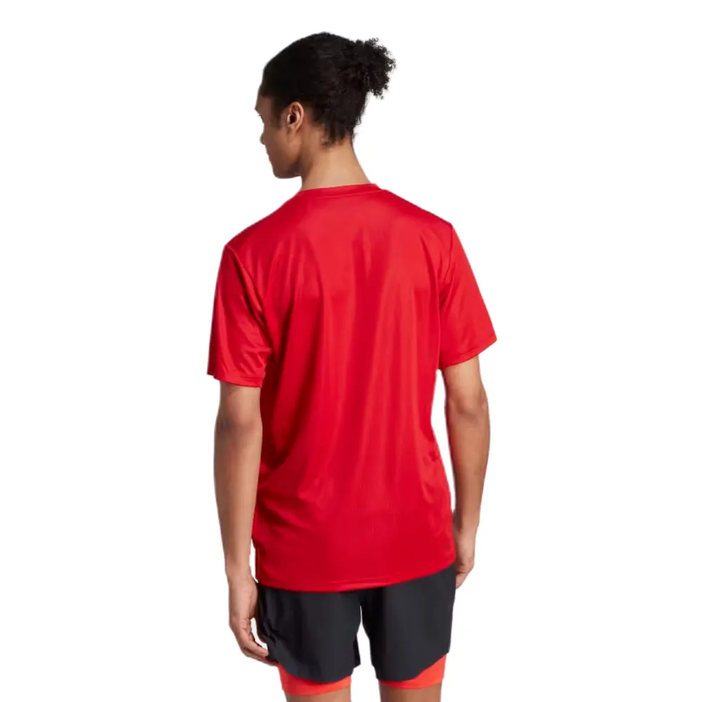 Adidas Men's Training Essentials Base Tee (Better Scarlet/Black)