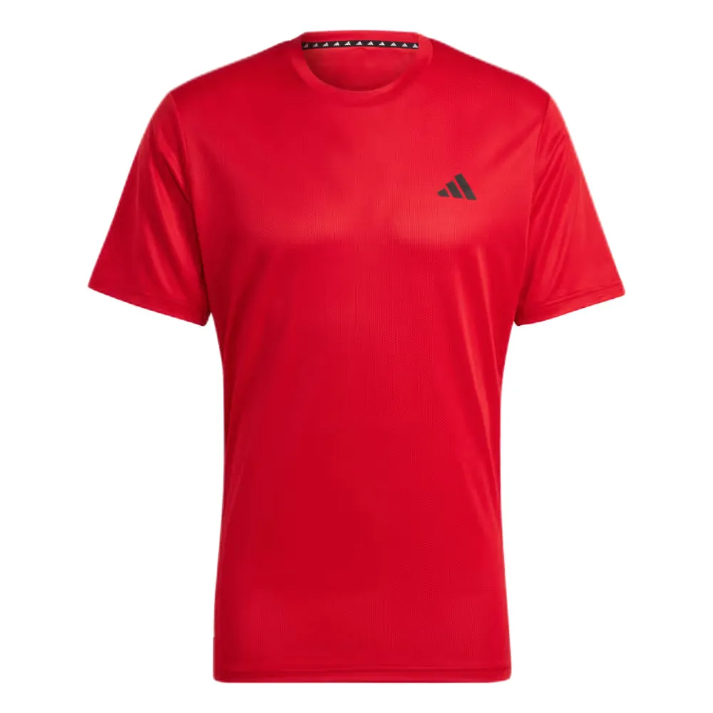 Adidas Men's Training Essentials Base Tee (Better Scarlet/Black)