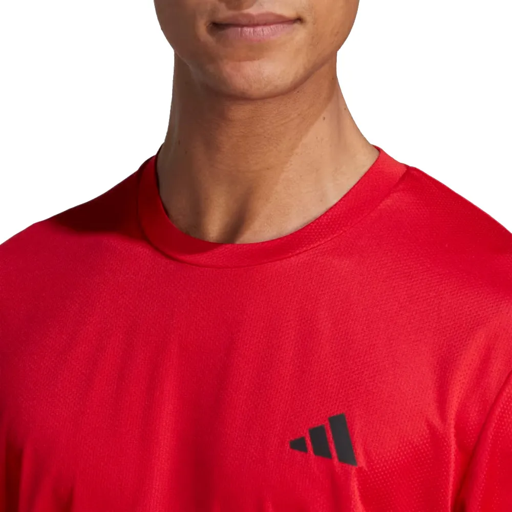 Adidas Men's Training Essentials Base Tee (Better Scarlet/Black)