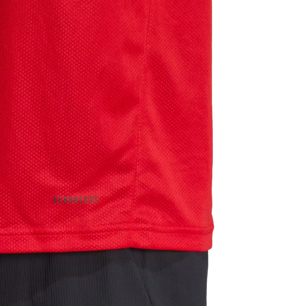 Adidas Men's Training Essentials Base Tee (Better Scarlet/Black)