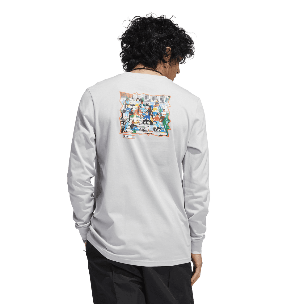 Adidas Mettz The Steps L/S Tee Light Solid Grey