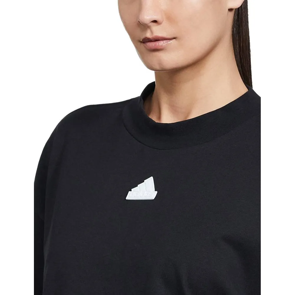 Adidas Women's 3 Stripes Tee (Black)