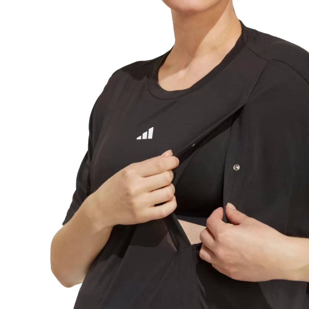 Adidas Women's Aeroready Train Essentials Nursing Maternity Tee(Black/White)