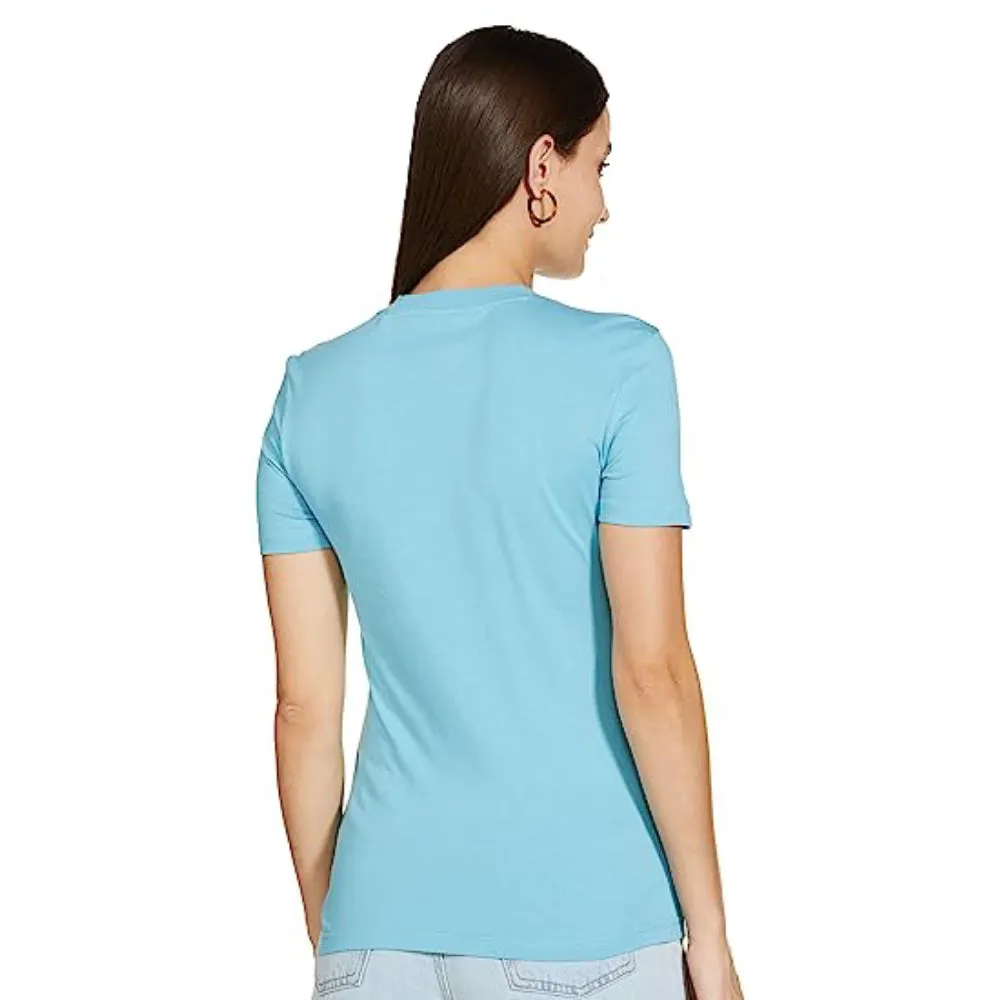 Adidas Women's Lin Tee (Blue/White)