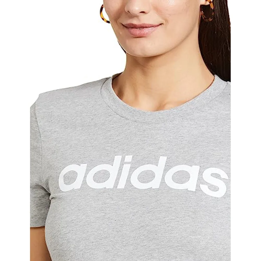 Adidas Women's Lin Tee (Grey/White)