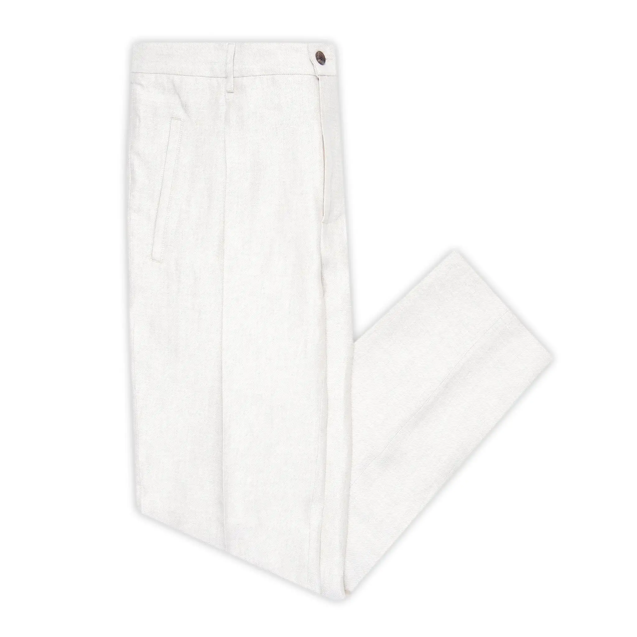 Alain Ceremony Pleated Chino Pants Twill Linen