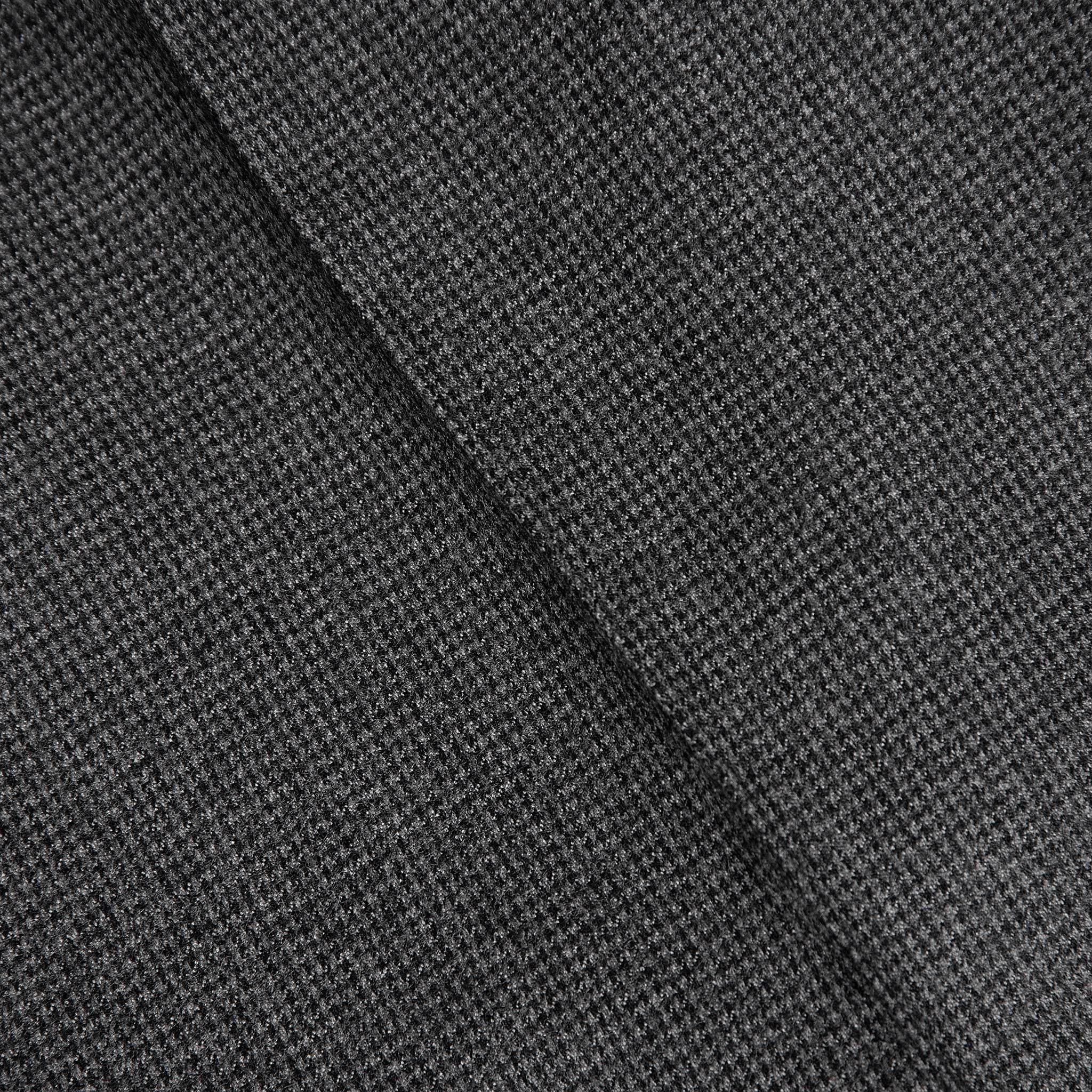 Alain Pleated Chino Superfine Wool 120's Houndstooth flannel pied de poule (dark grey)