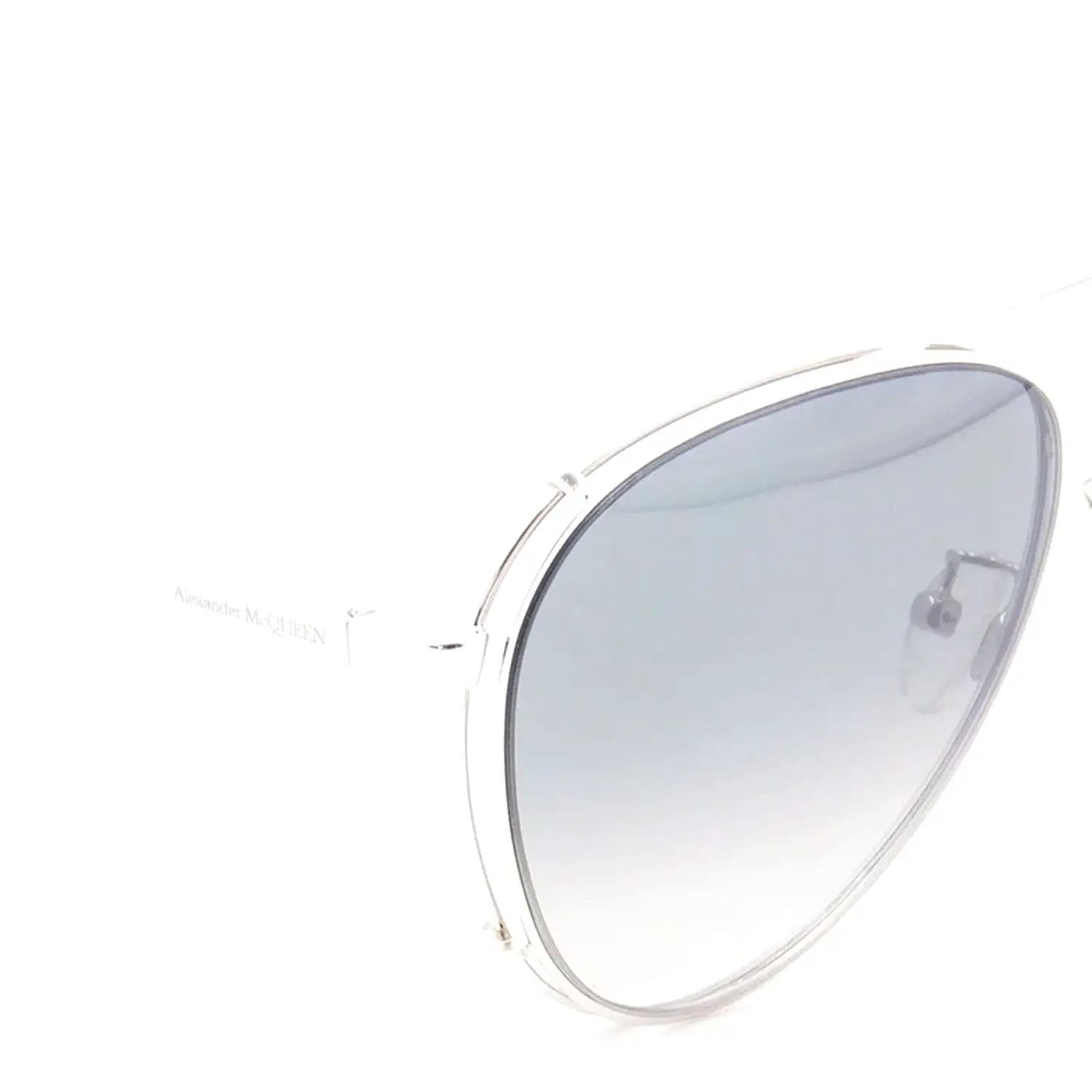 Alexander Mcqueen Grey Silver Metal Sunglasses