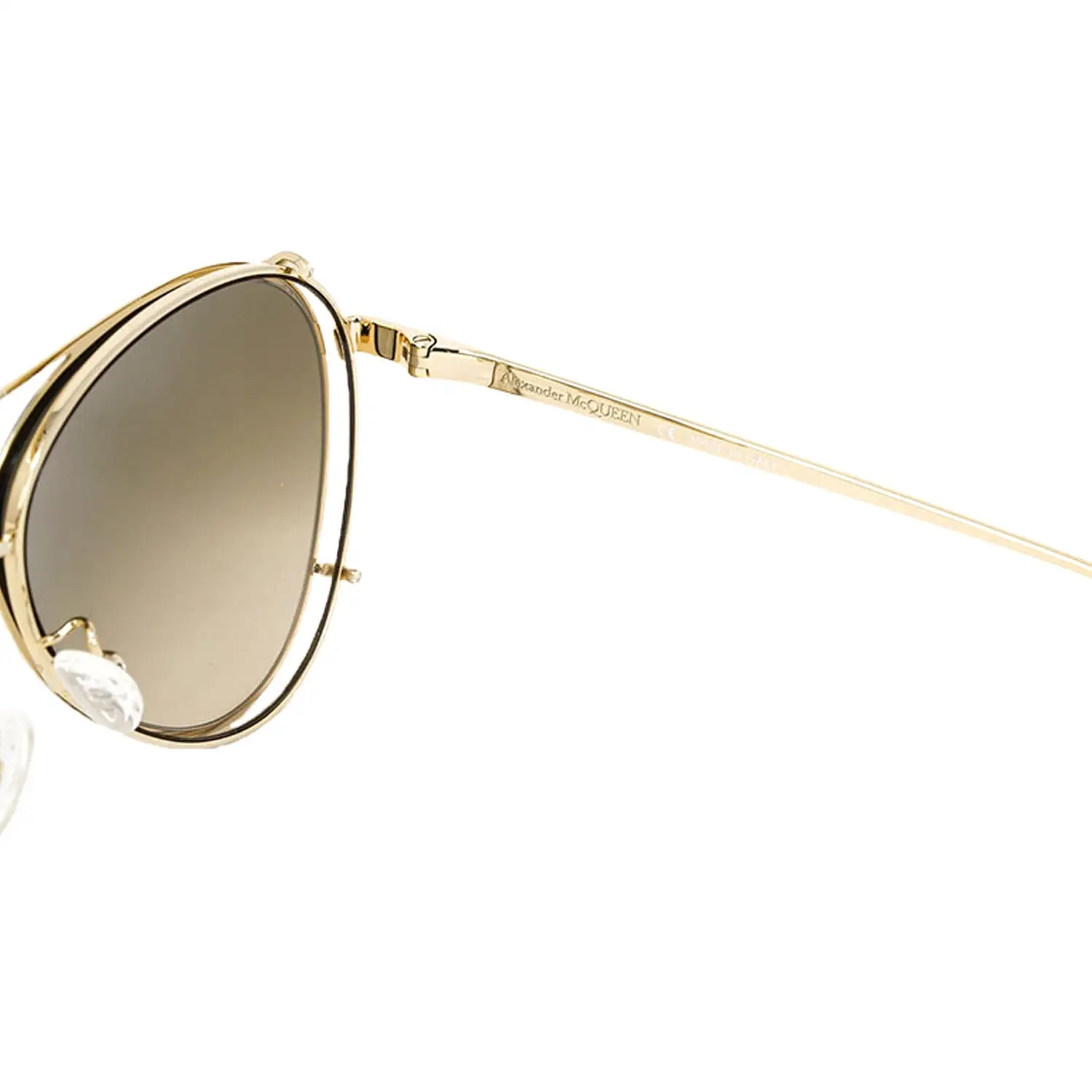 Alexander Mcqueen Pilot Gold Metal Sunglasses