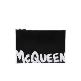 Alexander Mcqueen - Pochette in pelle con logo