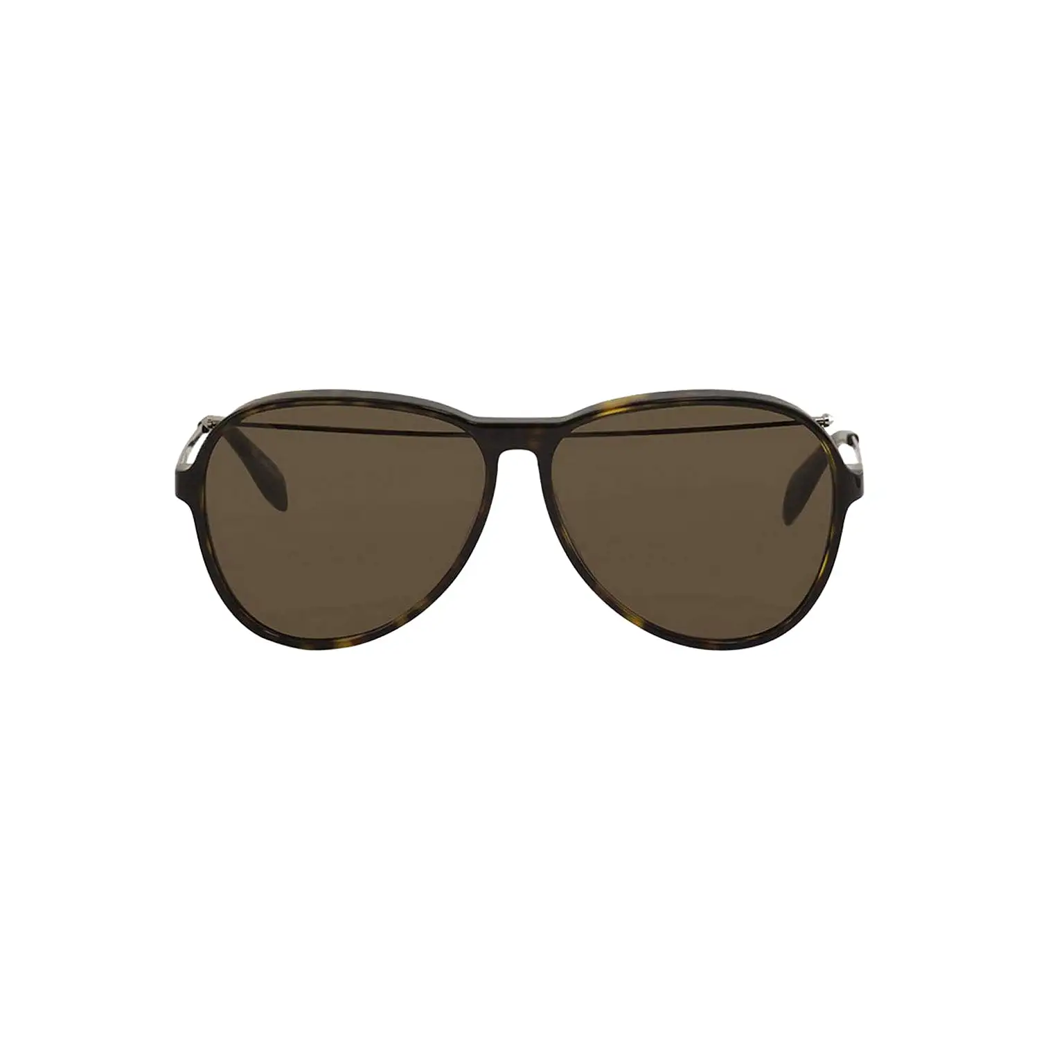 Alexander Mcqueen Ruthenium Havana Brown Sunglasses