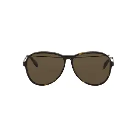 Alexander Mcqueen Ruthenium Havana Brown Sunglasses