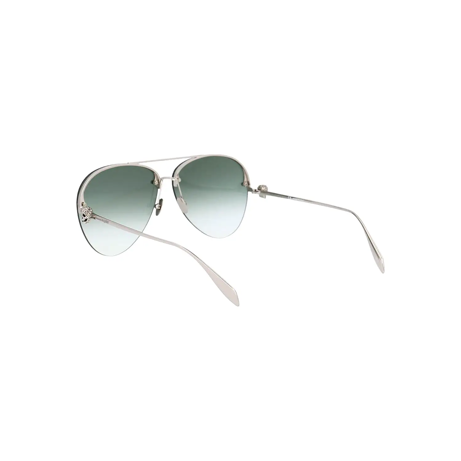 Alexander Mcqueen Silver Green Sunglasses