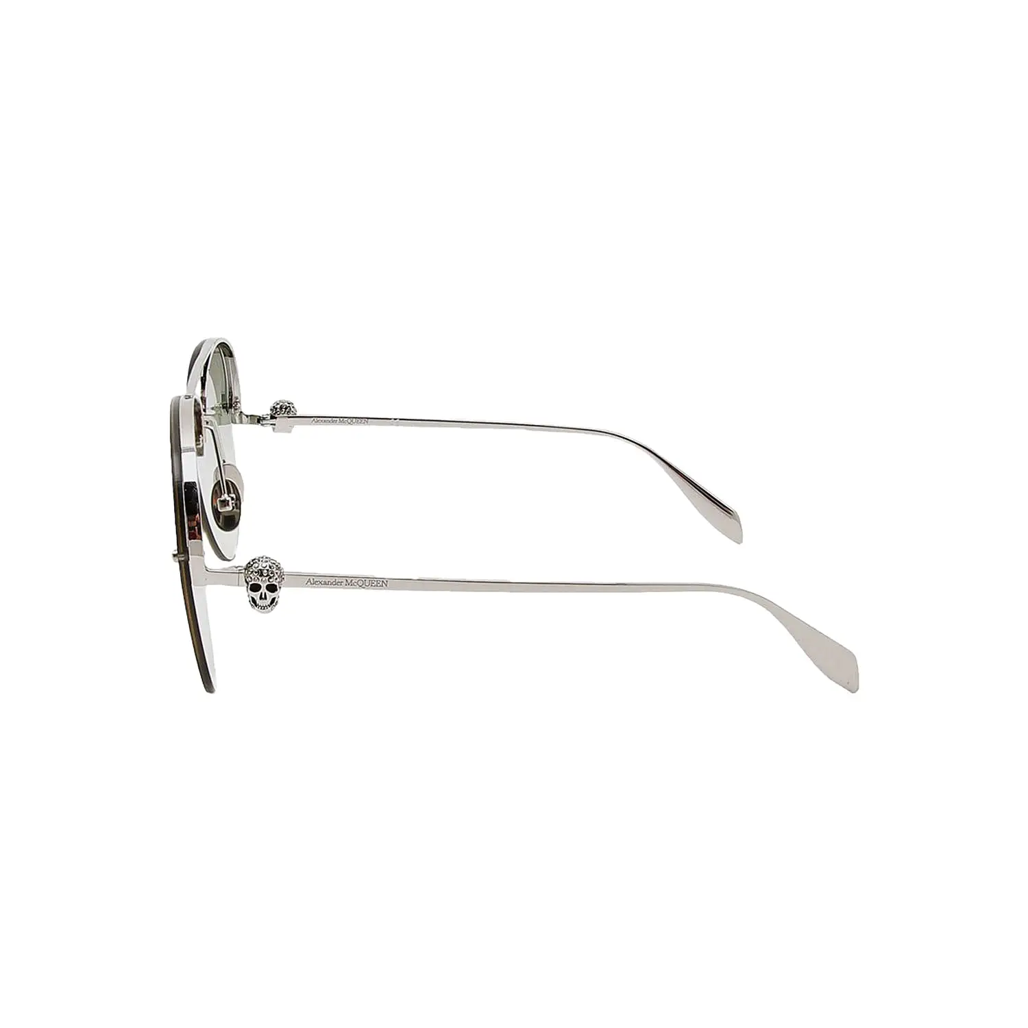 Alexander Mcqueen Silver Green Sunglasses