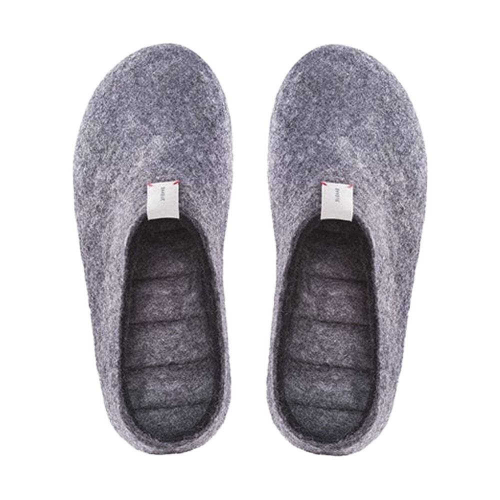 Baabuk Mel Wool Slippers Dark Grey