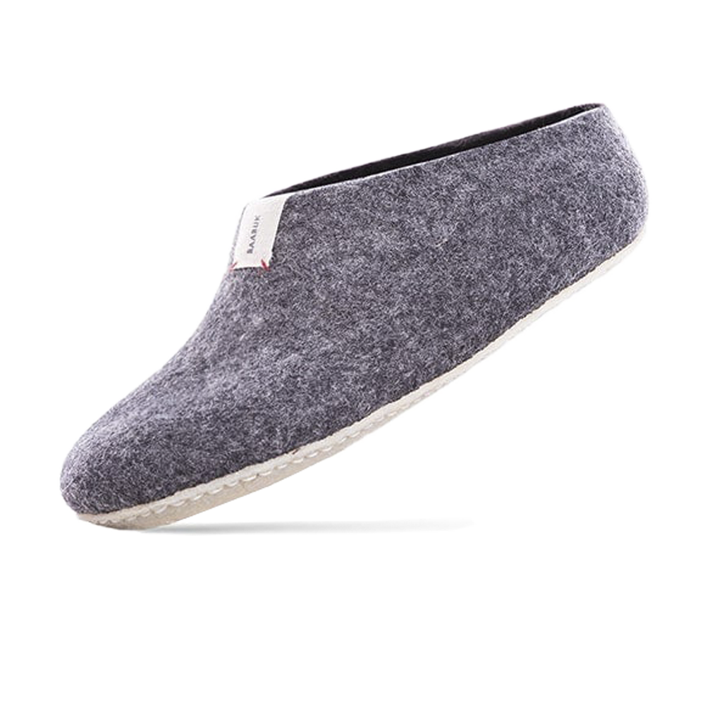 Baabuk Mel Wool Slippers Dark Grey