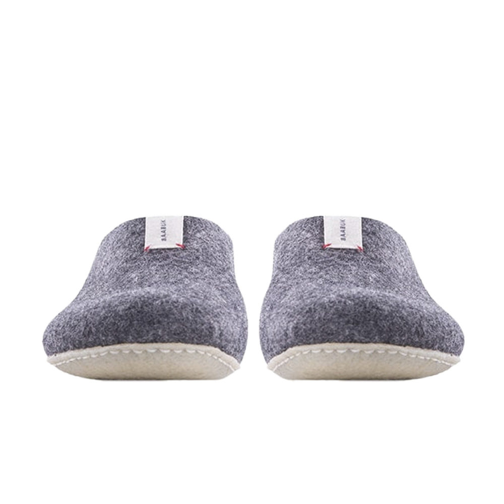 Baabuk Mel Wool Slippers Dark Grey