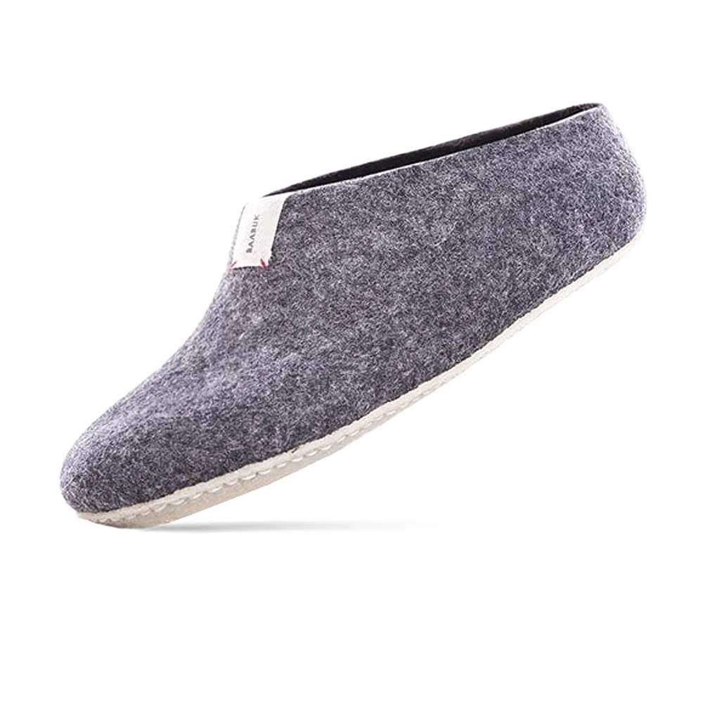 Baabuk Mel Wool Slippers Dark Grey