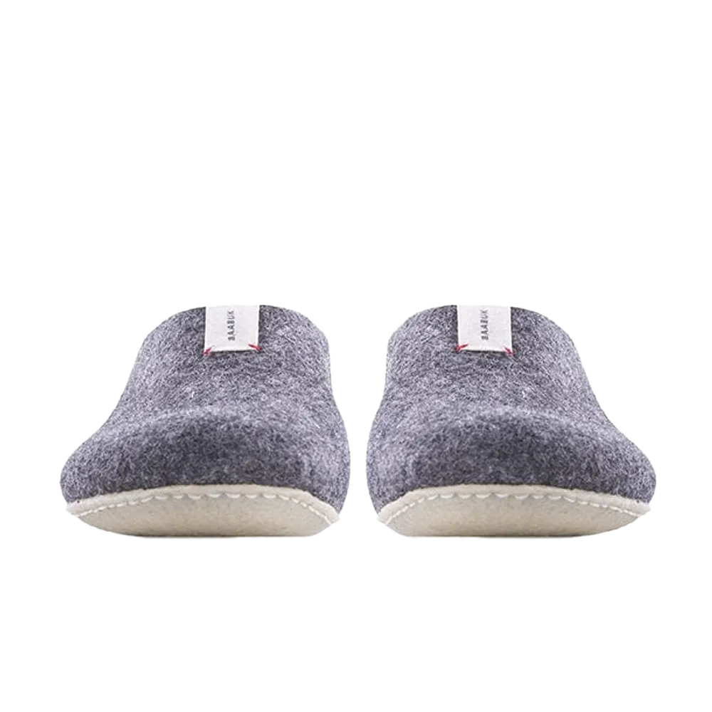 Baabuk Mel Wool Slippers Dark Grey