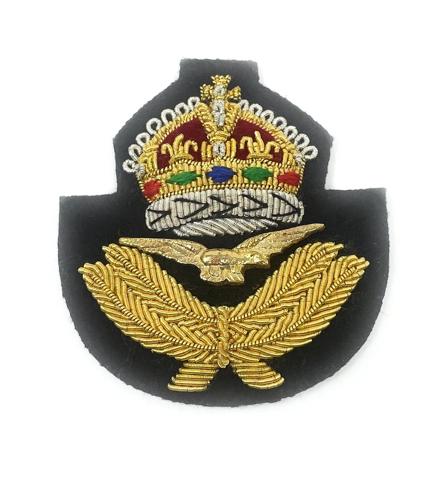 Beret Badge - RAF - Navy Backing - Tudor Crown