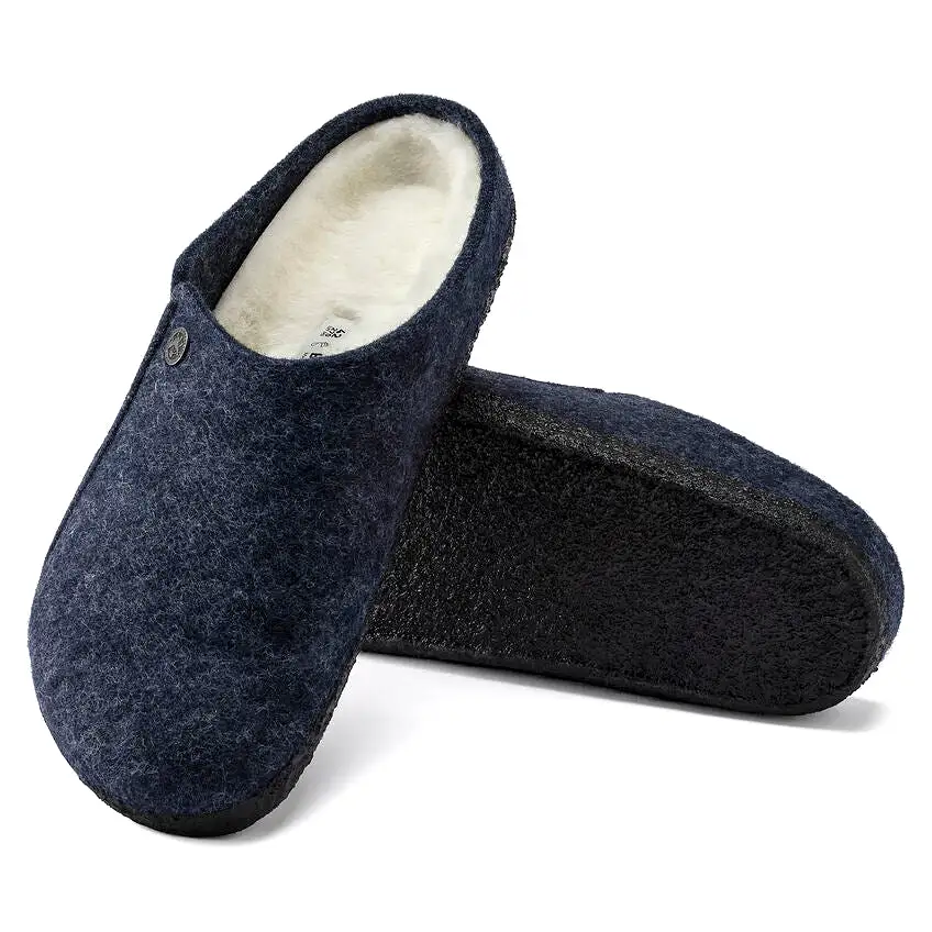 Birkenstock Men's Zermatt Shearling Wool Felt (Dark Blue - Regular Fit)