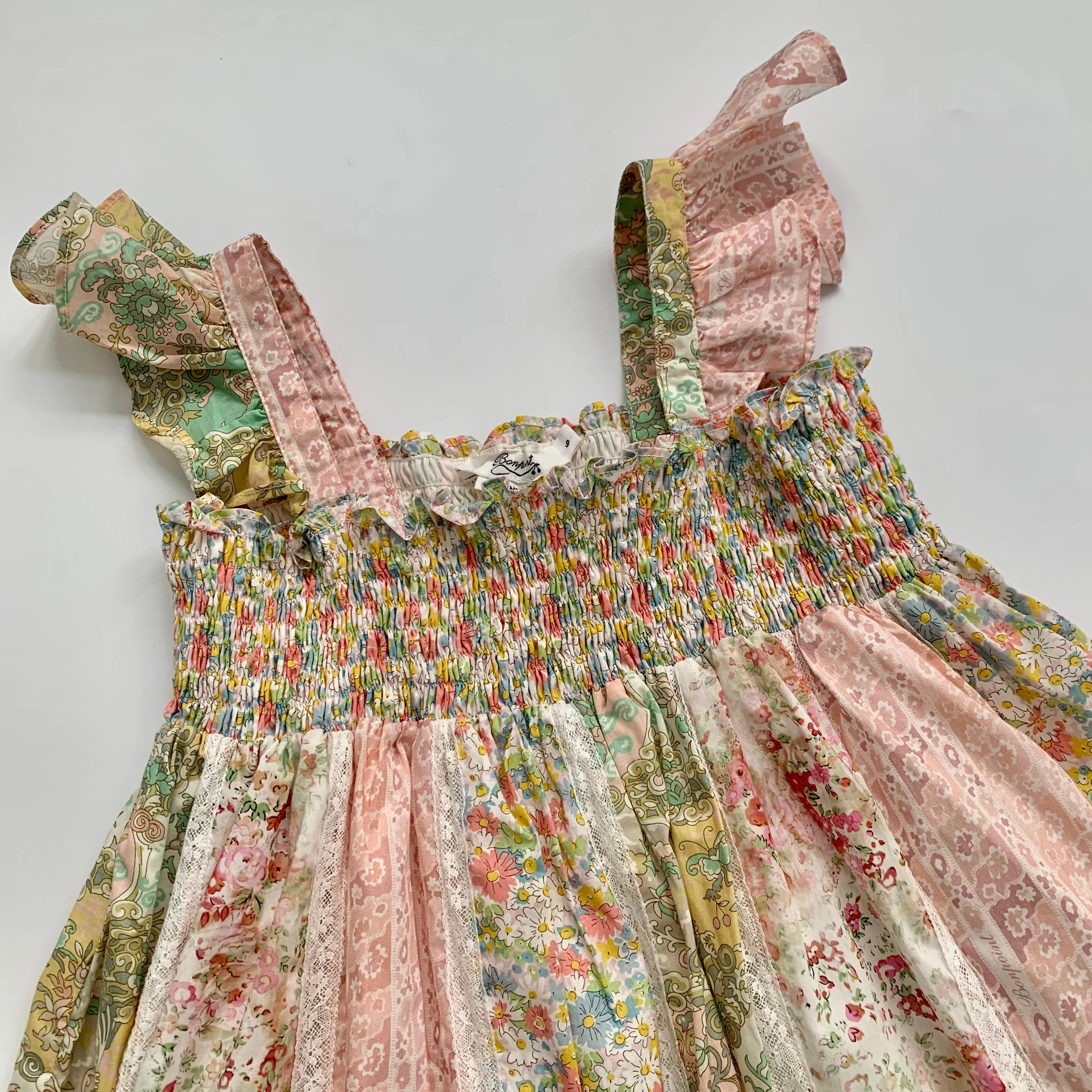 Bonpoint Long Liberty Print Patchwork Sundress: 6 Years