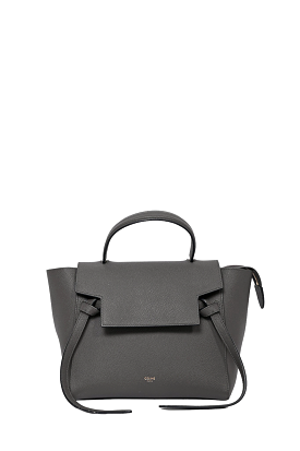 Celine 2018 Dark Grey Leather Micro Belt Bag with Strap