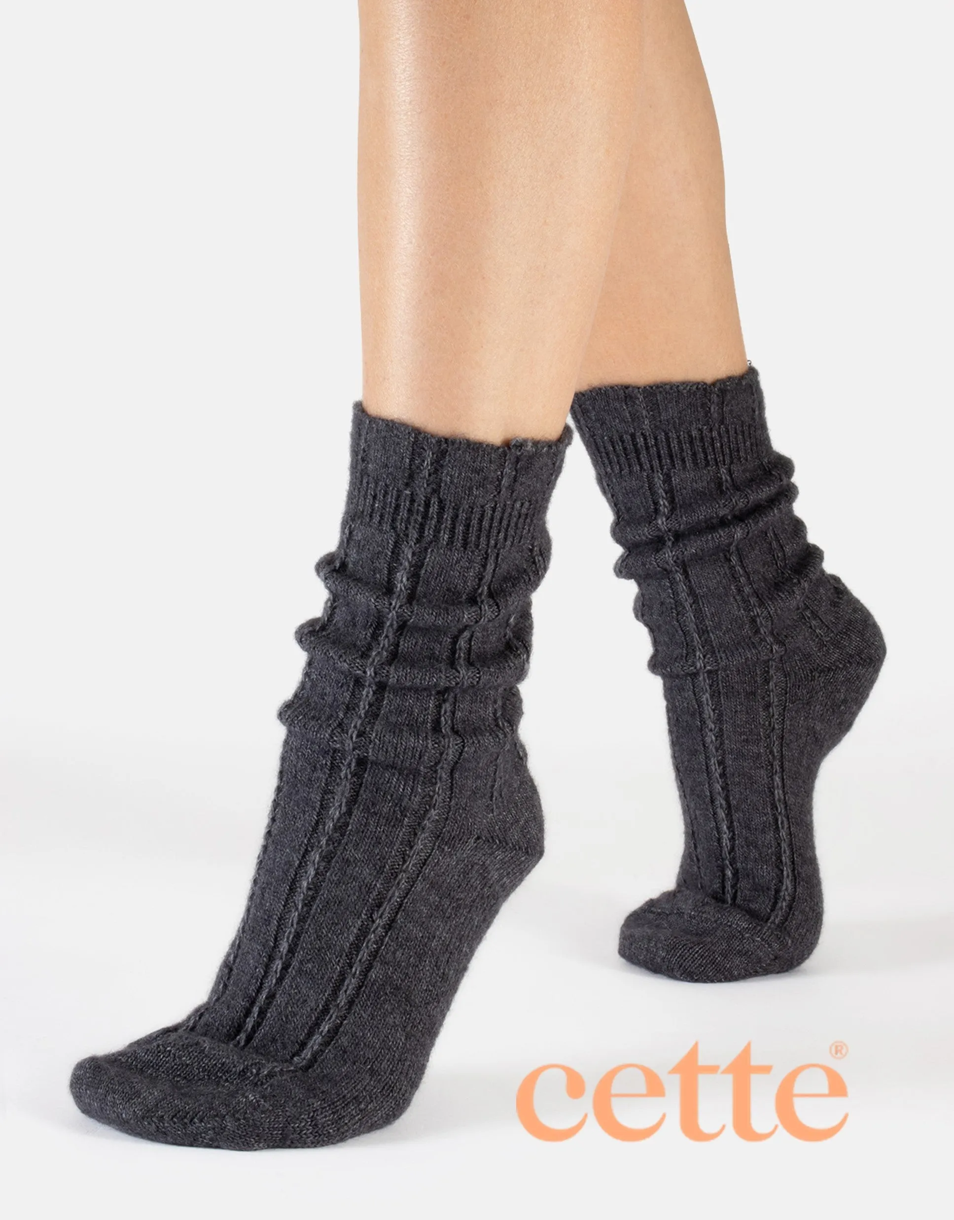 Cette Alpaca Wool Sock 258-12 Dark Grey