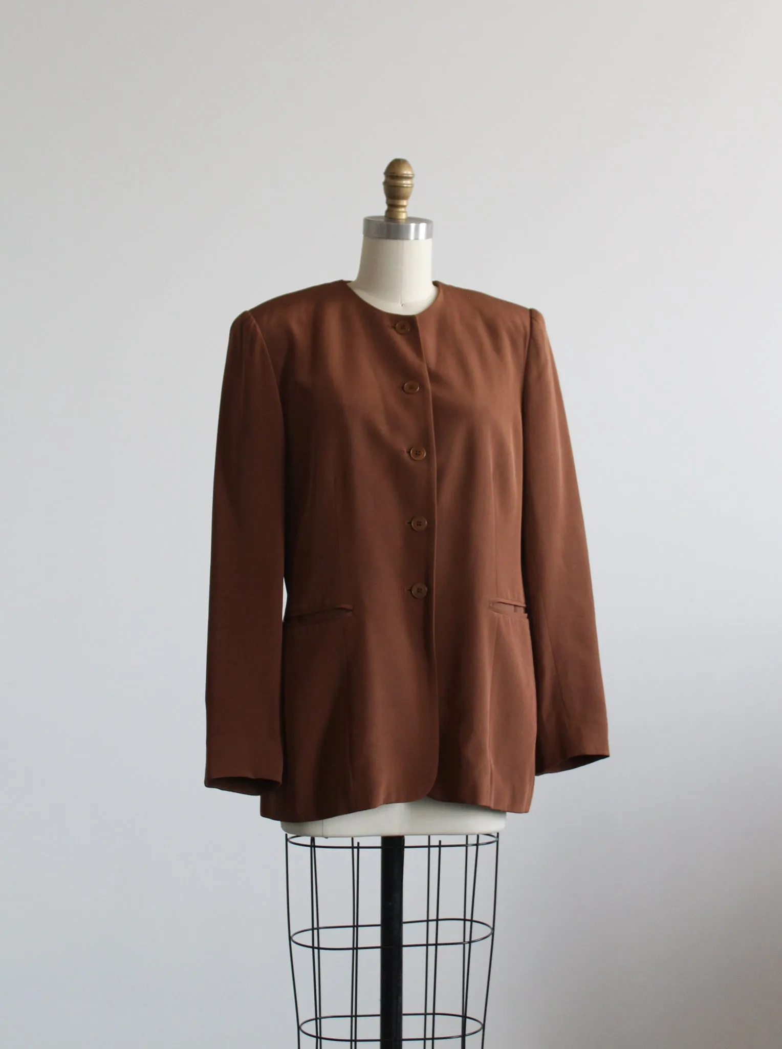 clay silk blazer