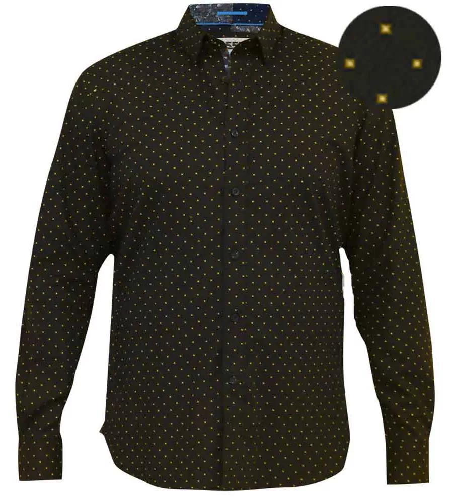 D555 Big Mens Long Sleeve Shirt With All Over Print (BERNARD)