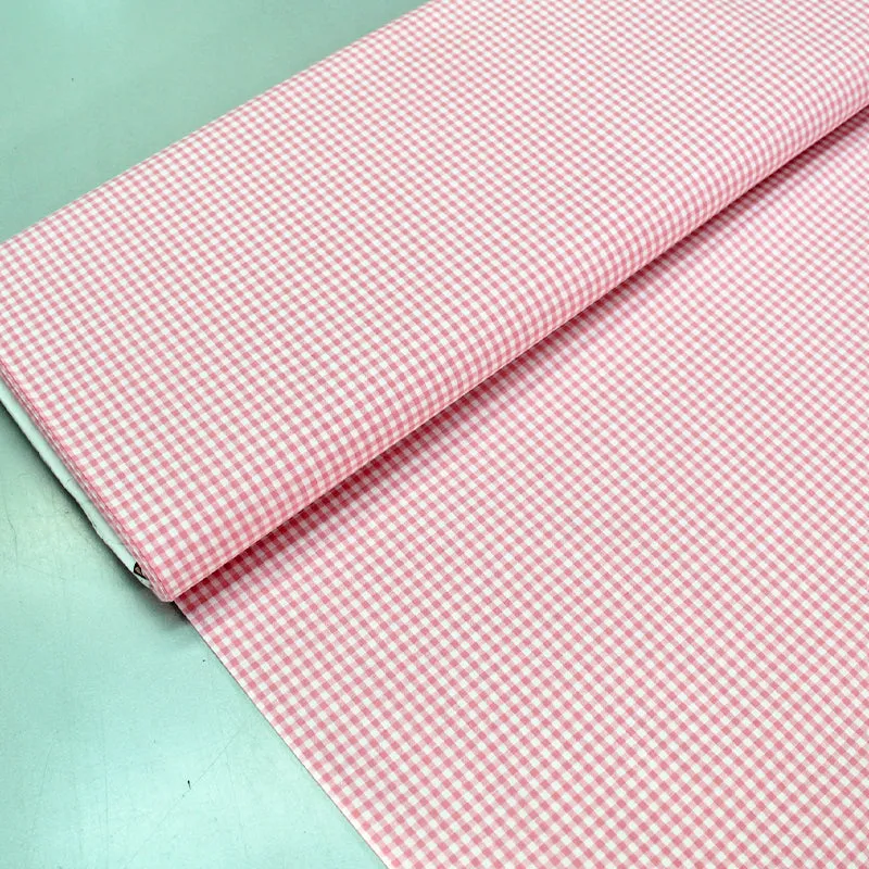 Dressmaking Cotton - Mini Gingham - Candy Pink