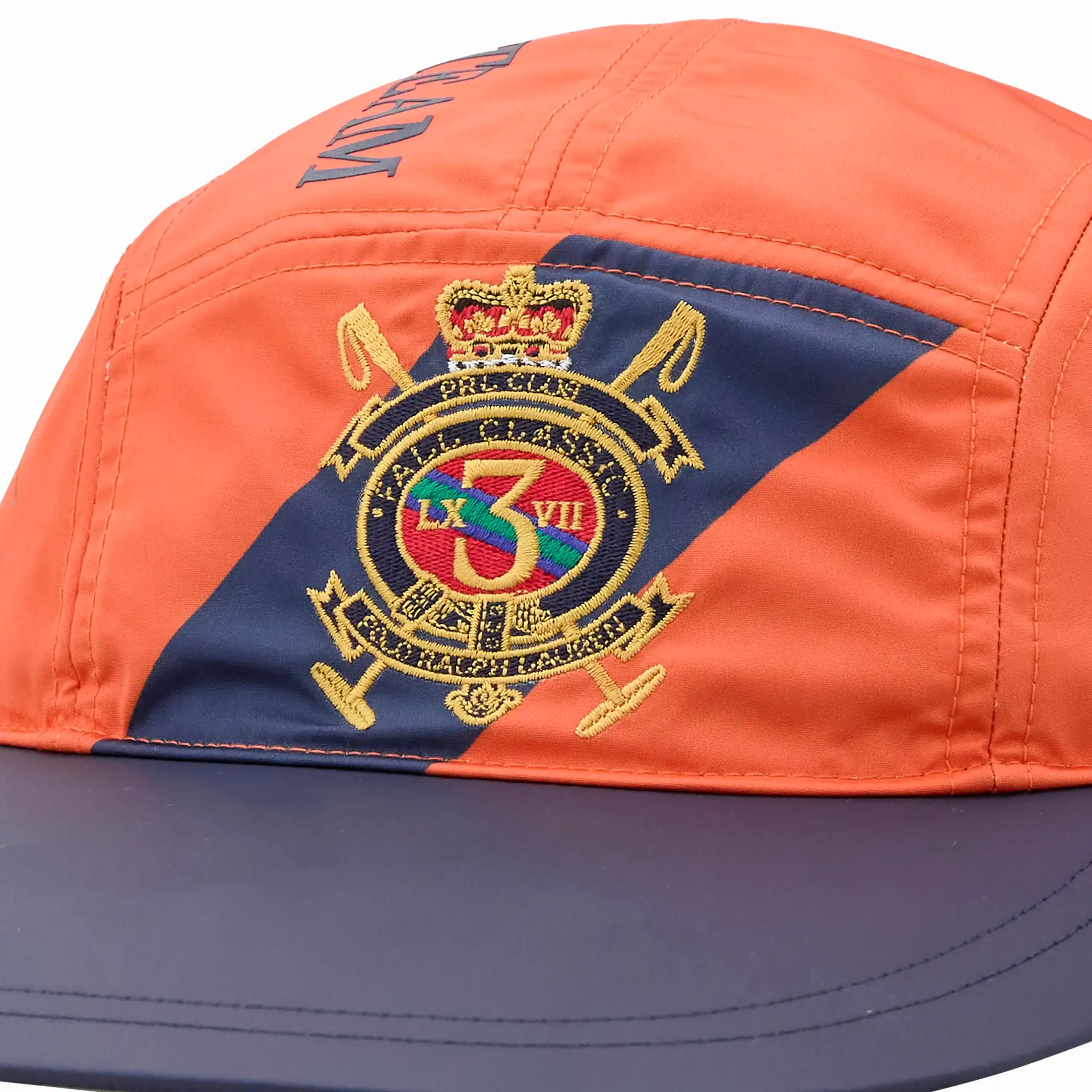 Equestrian-Crest Long-Bill Cap Down The Field Print