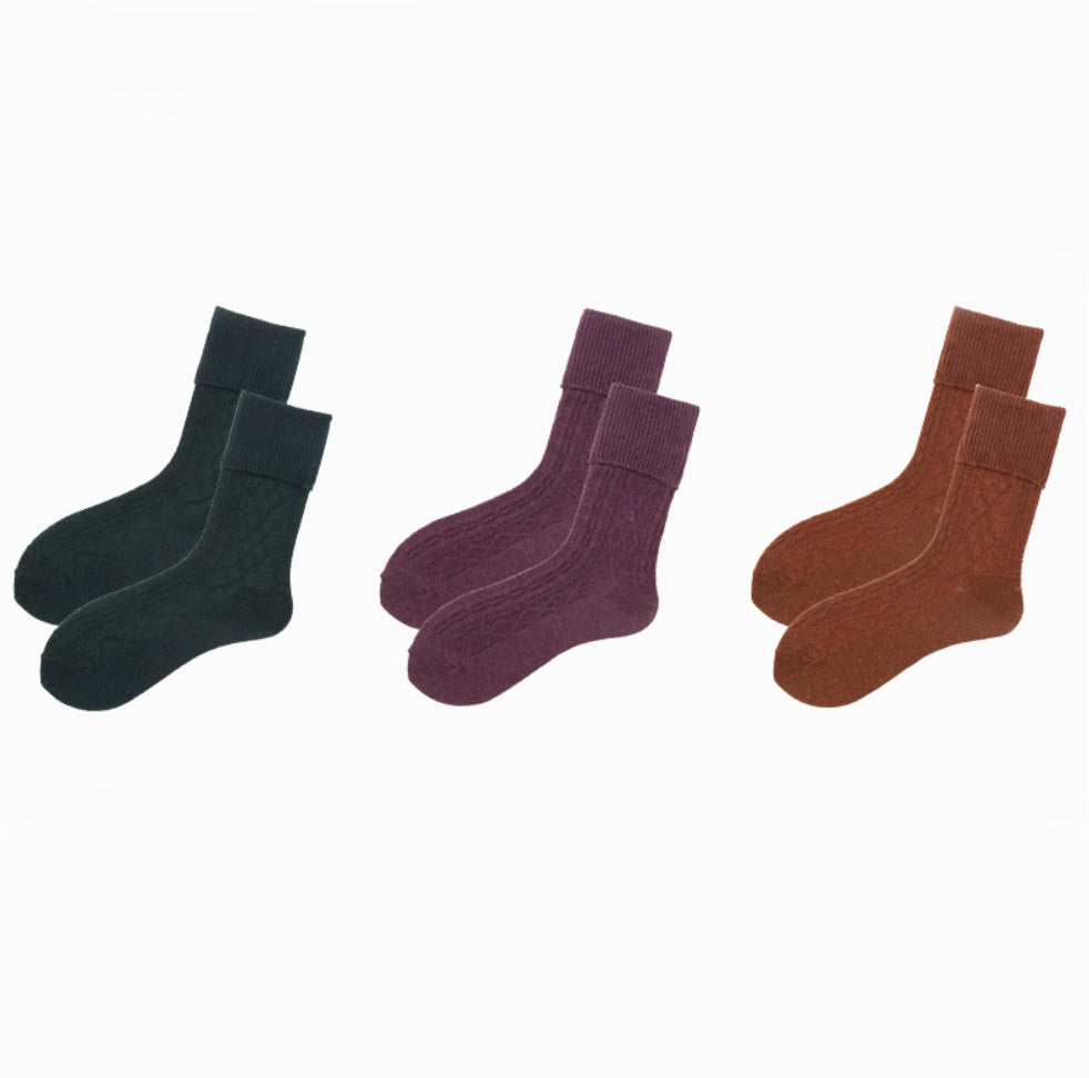 Extended Crew Length | Wool Socks | Dark Green