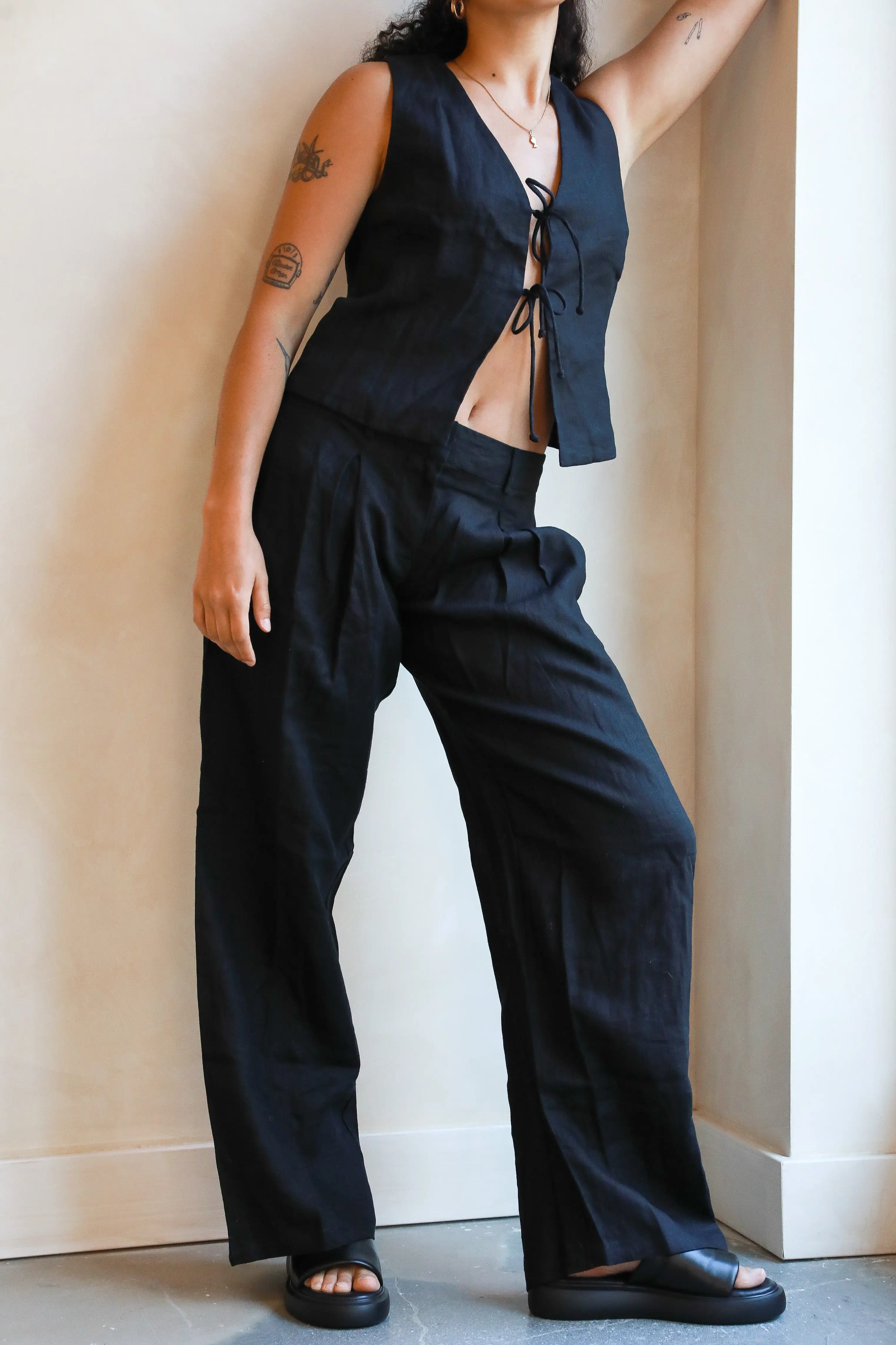 Faithfull the Brand Francois Pant in Black